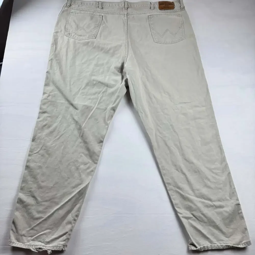 Wrangler Rugged Wear Men's Beige Carpenter Utility Jeans
